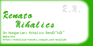 renato mihalics business card